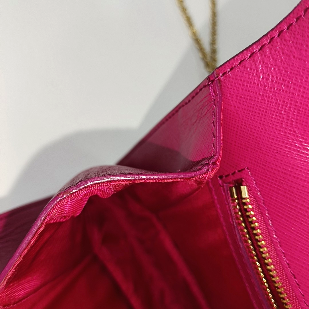 FERRAGAMO Ginny Pink Cowhide Embossed Single Shoulder Bag Crossbody Golden hardware-(SKU)-13042501