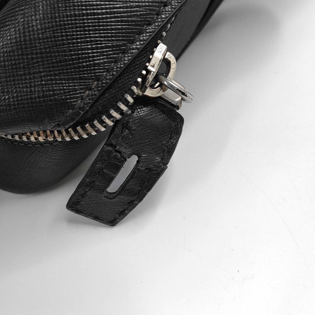 PRADA Black Cowhide Cross Grain Handbag Silver Hardware-(SKU)-945045232
