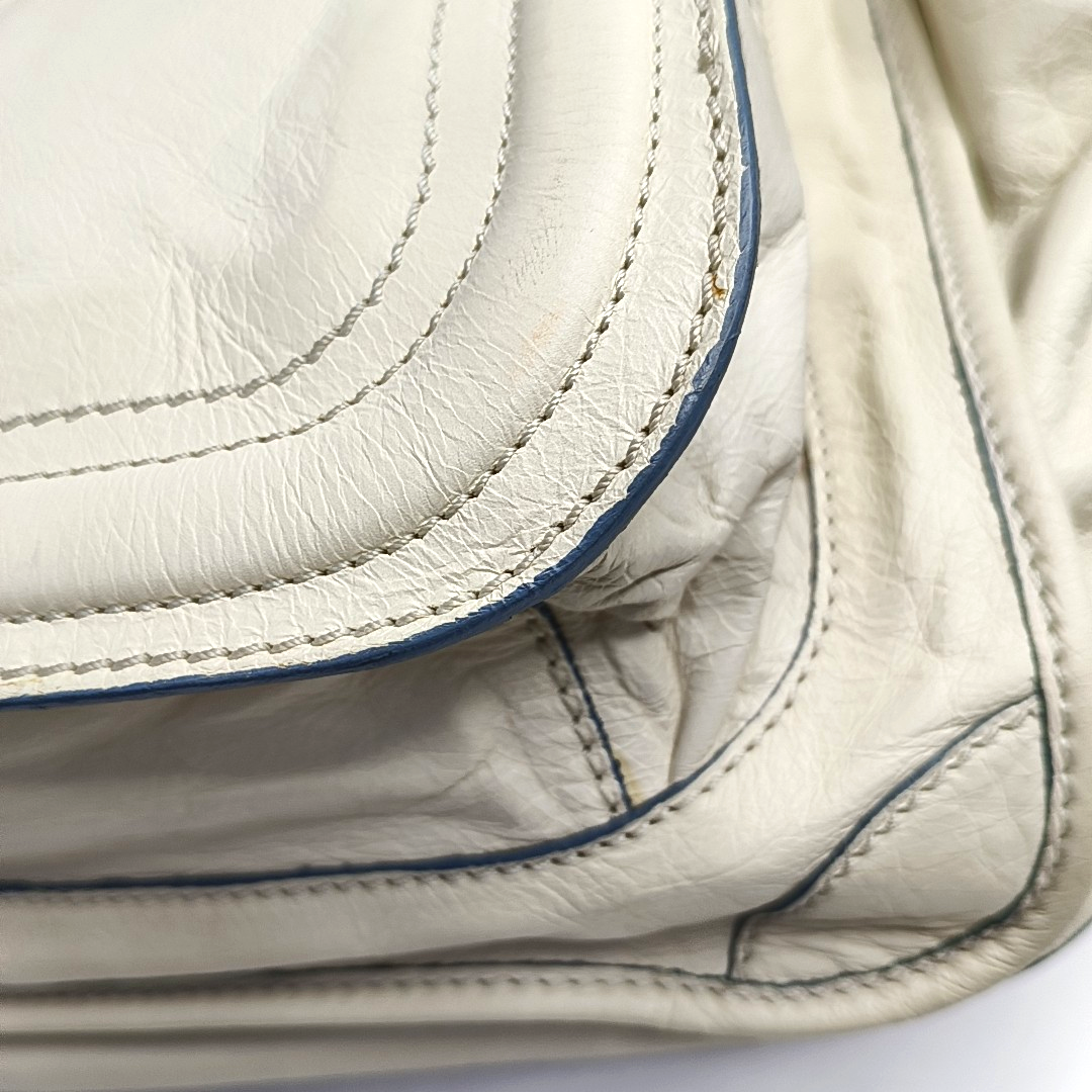 Chloé Tote bag White Leather Handbag Golden hardware-(SKU)-954394334