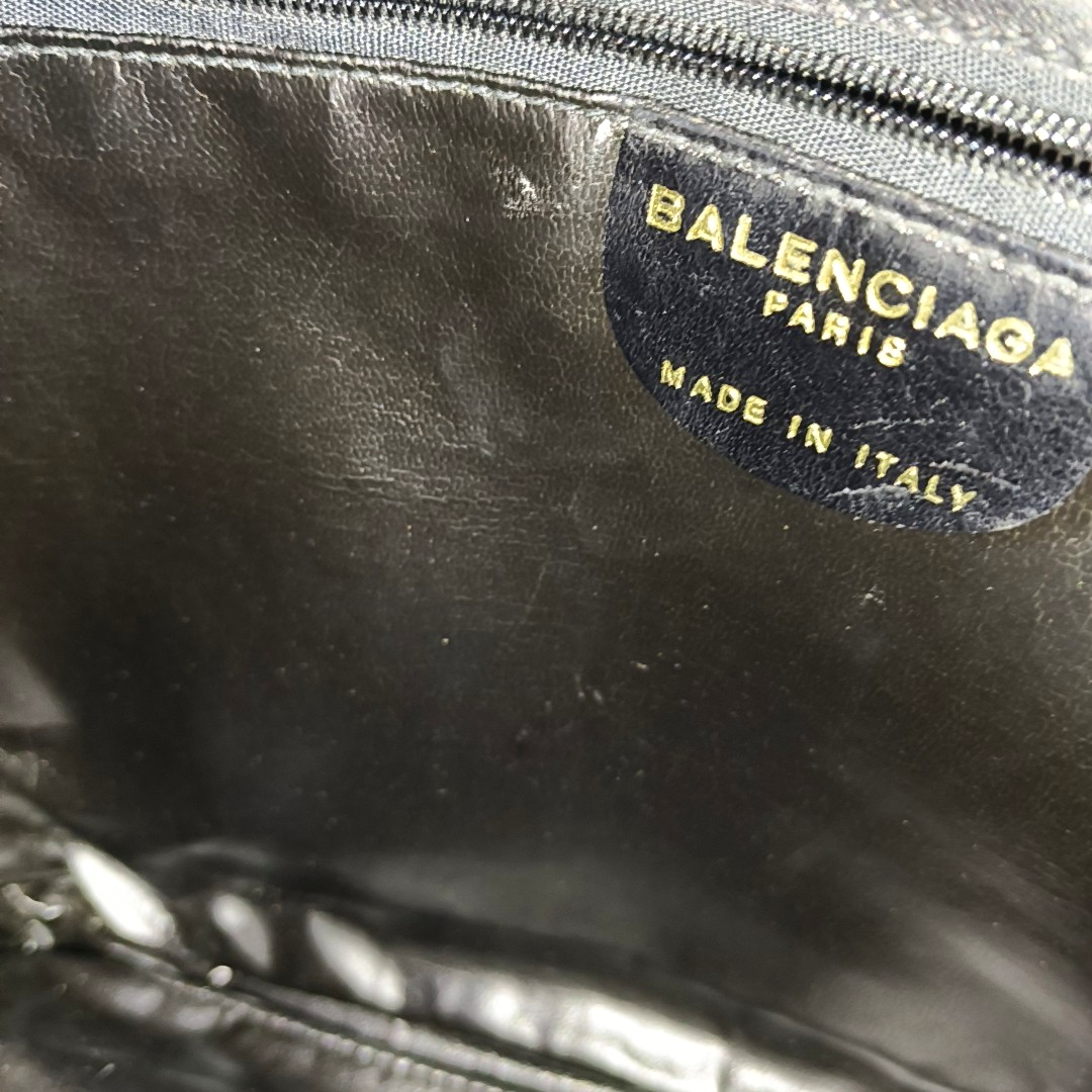 BALENCIAGA Black Fabric Crossbody Shoulder Bag Golden hardware-(SKU)-950543963