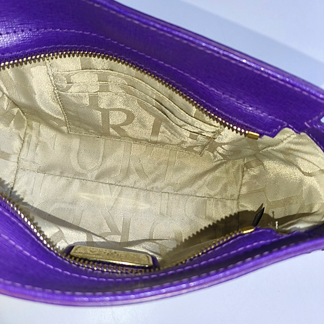 FURLA Purple Leather Sling Bag Crossbody Bag Golden hardware-(SKU)-941286665
