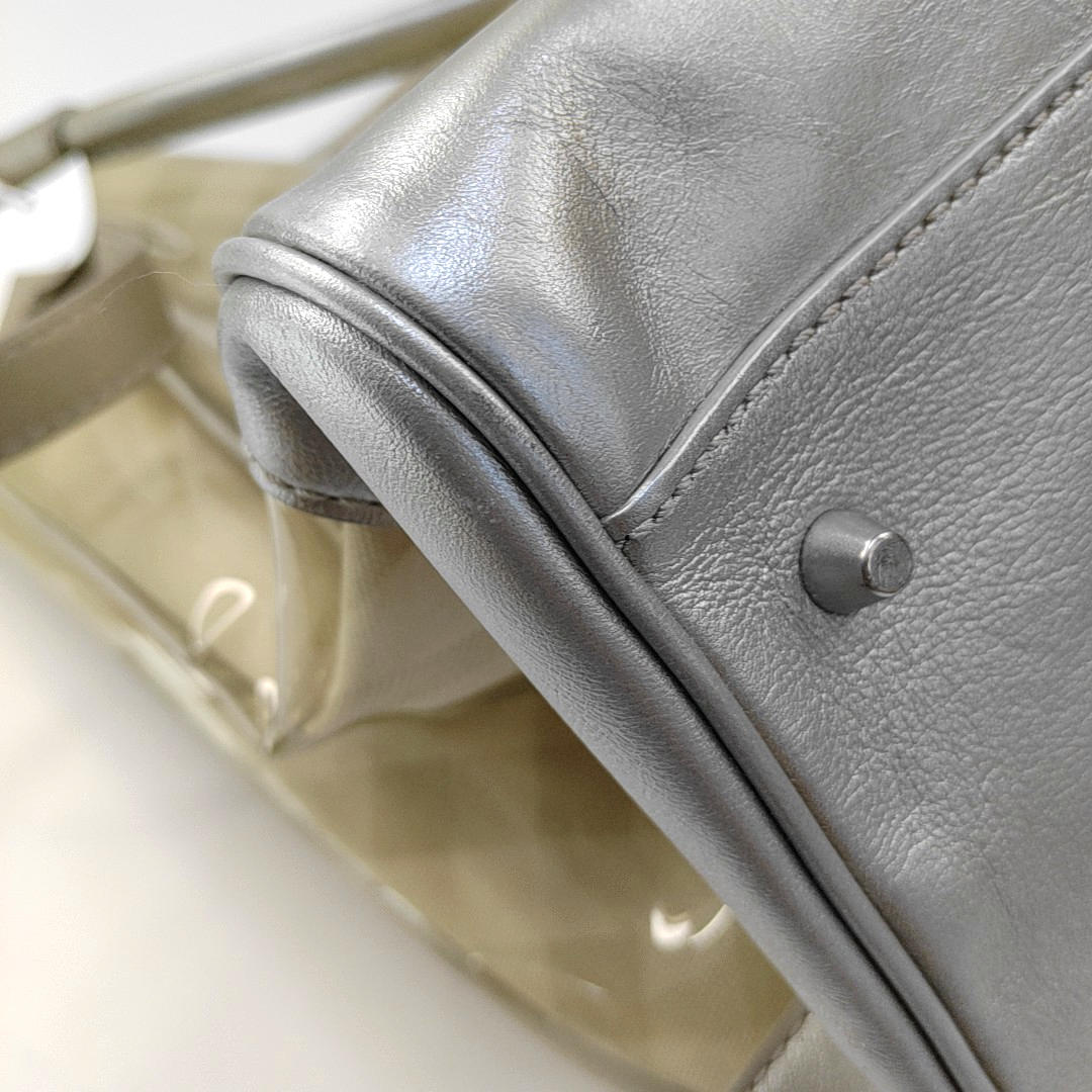 BURBERRY Tote bag Silver Special Material Printed Tote Bag Silver Hardware Sub-bag-(SKU)-957140002