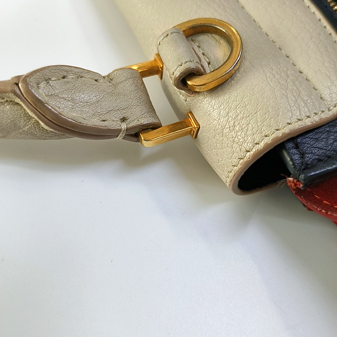 CELINE TRAPEZE Medium size Multicolor Leather Swing Bag Shoulder Bag Tote Bag Crossbody Bag Golden hardware Removable shoulder strap-(SKU)-955616288