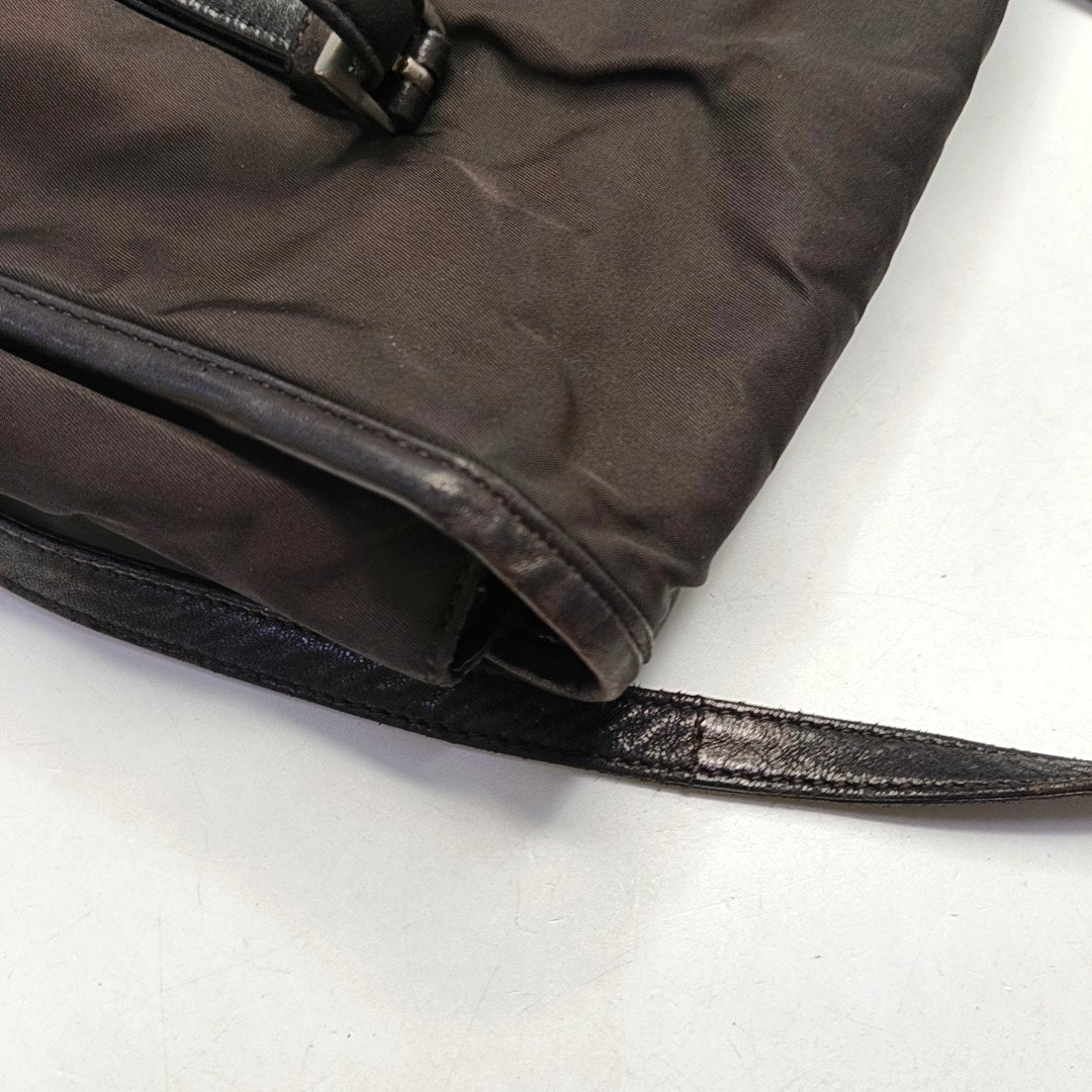 PRADA Tote bag Black Nylon Single Shoulder Bag Handbag Silver Hardware-(SKU)-945954813
