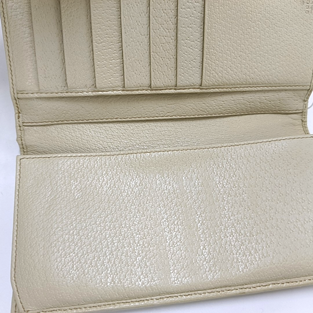 GUCCI Khaki Canvas Monogrammed Wallet Golden hardware-(SKU)-956740009
