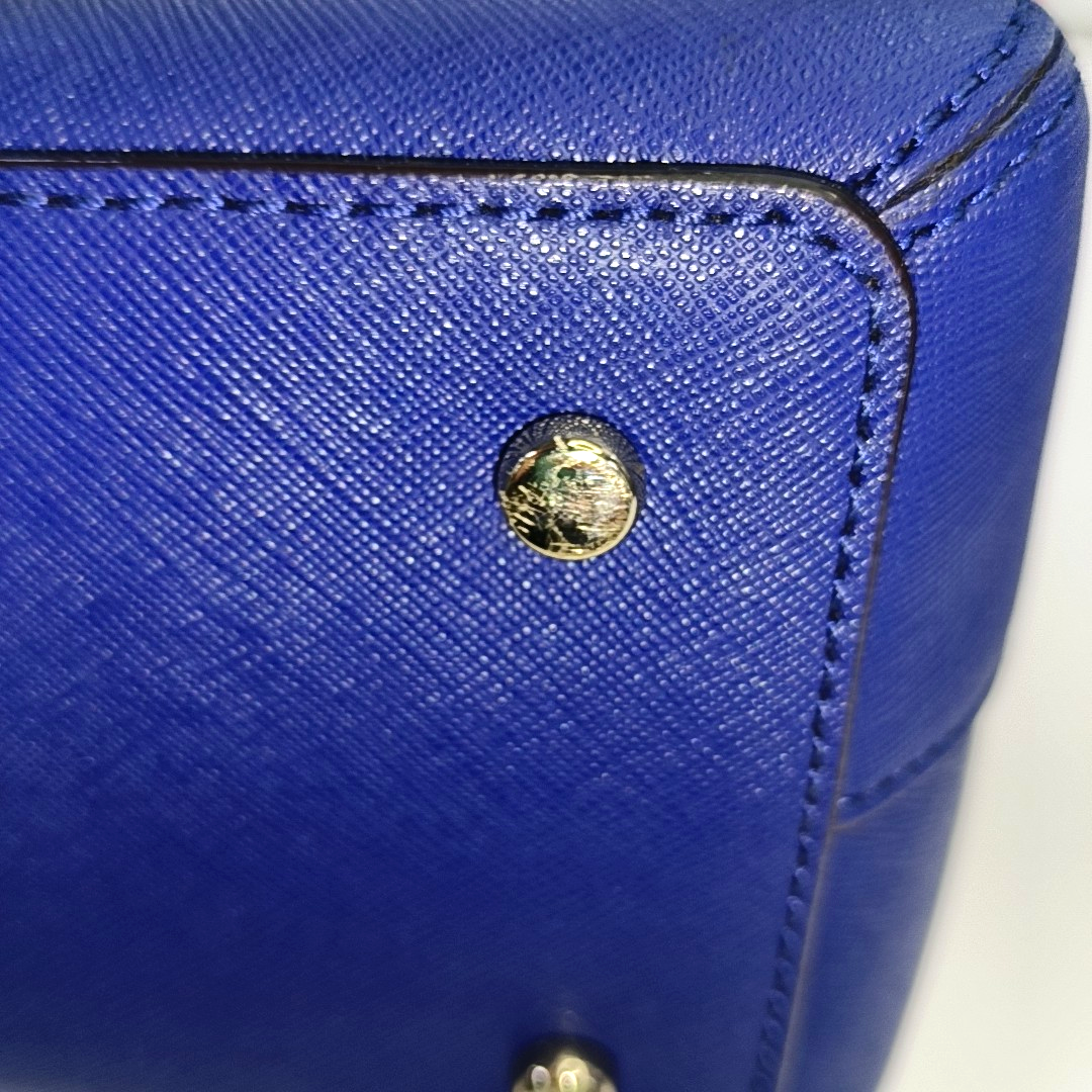 Kate Spade Blue Leather Single Shoulder Bag Crossbody Bag Tote Bag Golden hardware Removable shoulder strap-(SKU)-951856762
