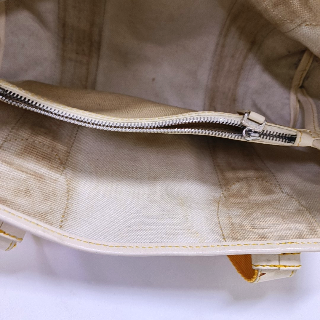 CELINE Tote bag Beige Coated Canvas Triumph Arch Handbag Single Shoulder Bag Silver Hardware-(SKU)-960503624