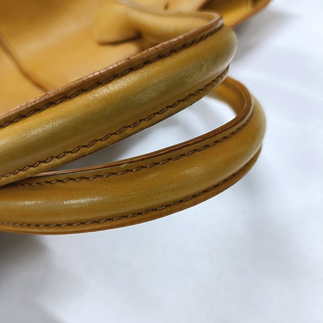 TOD'S D-Styling Ginger Yellow Leather Single Shoulder Tote Bag Silver Hardware Removable shoulder strap-(SKU)-929917405