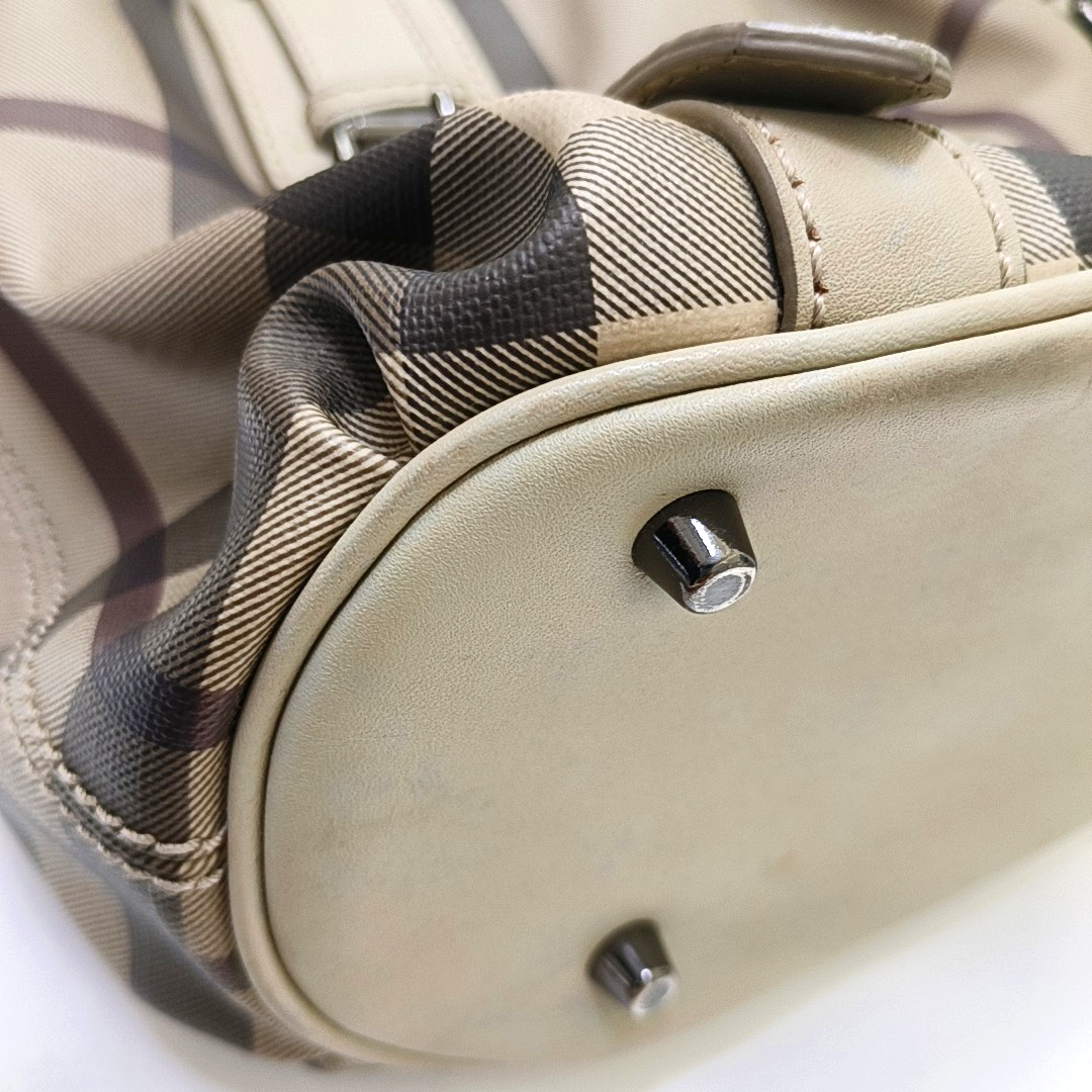 BURBERRY Northfield Small size Grey Coated Canvas Military Horse Pattern Shoulder Bag Ruthenium color hardware Removable shoulder strap-(SKU)-949857384