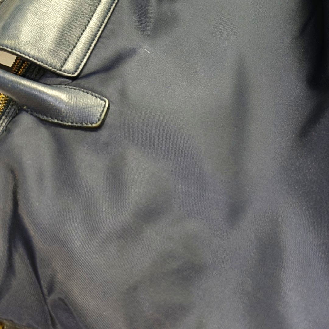 PRADA Tote bag Navy Nylon Logo Crossbody Bag Handbag Single Shoulder Bag Golden hardware-(SKU)-953507346