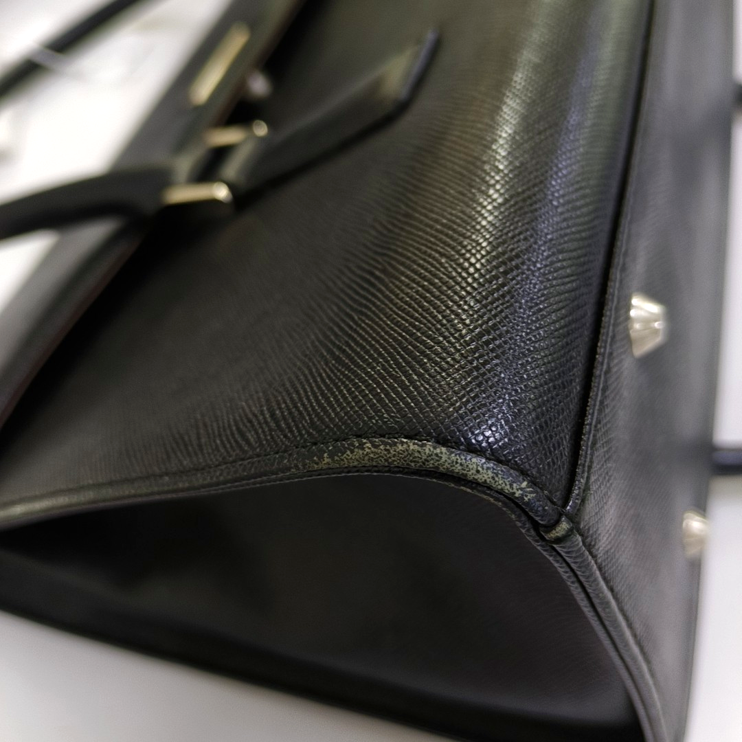 BURBERRY Black cowhide tote bag Silver Hardware-(SKU)-958526688