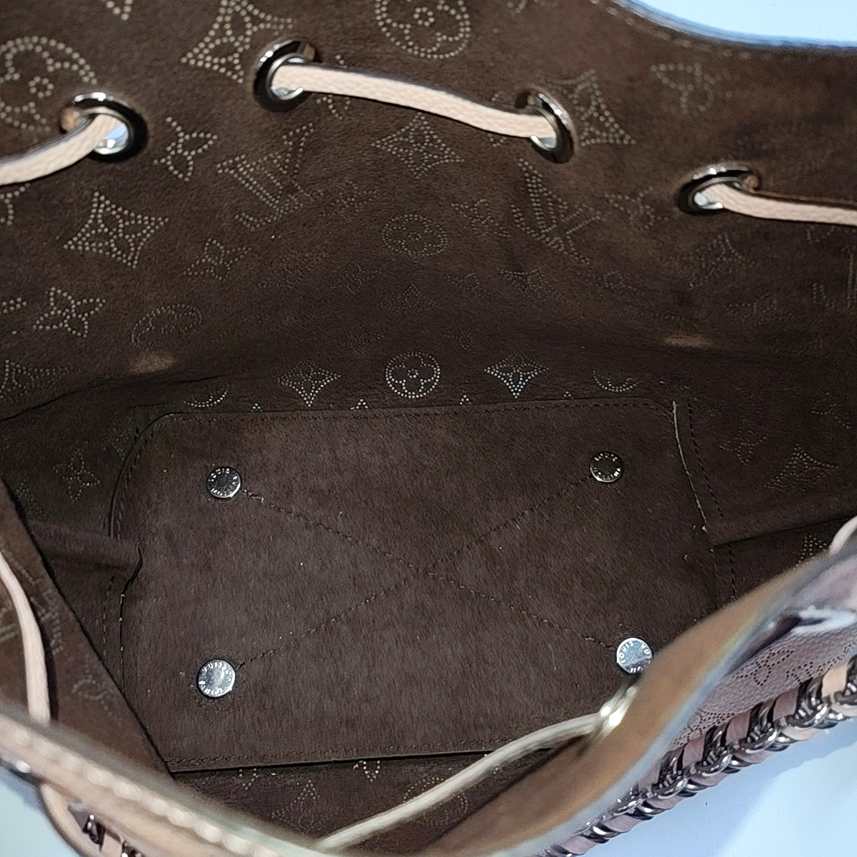 LOUIS VUITTON BELLA Pink Calfskin Monogram Woven Shoulder Bag Tote Crossbody Bag with Detachable Strap and Two Pouches-(SKU)-963123762