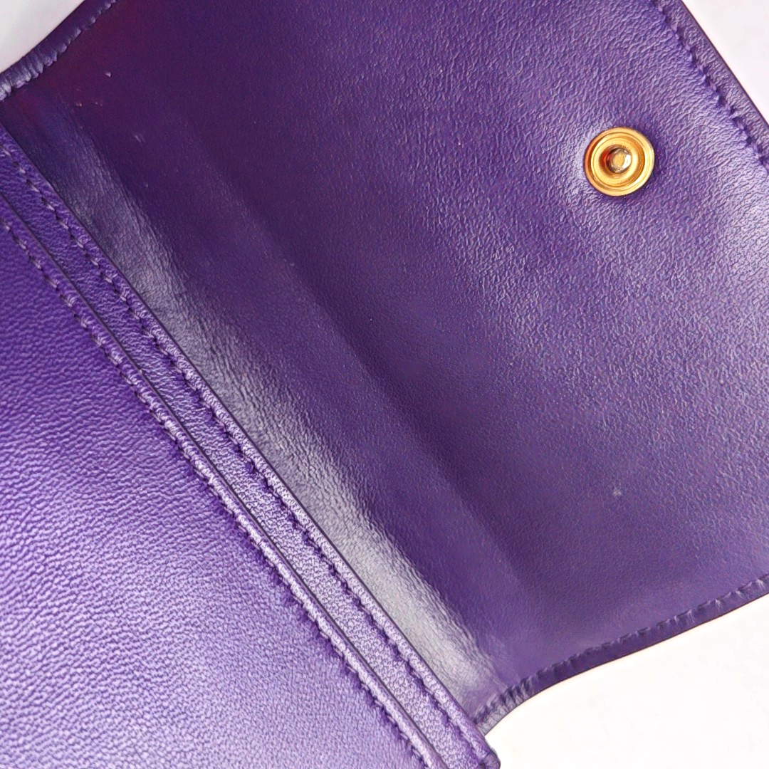BOTTEGA VENETA Purple Cowhide Wallet-(SKU)-958679200