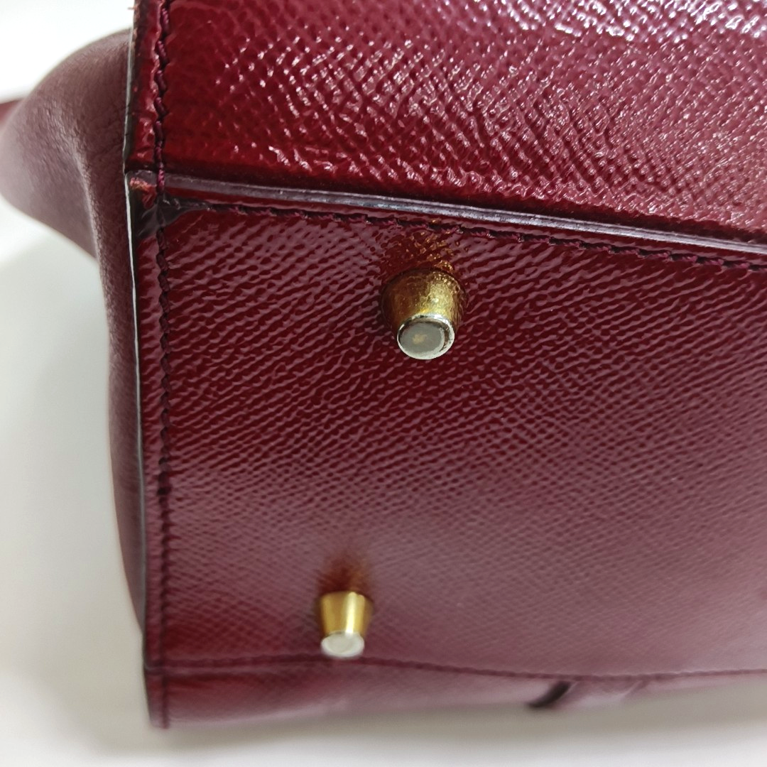BURBERRY Dinton Red Cowhide Tote Bag Golden hardware-(SKU)-944819144