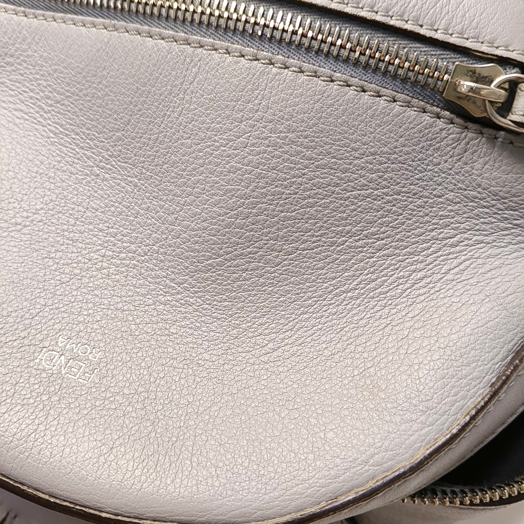 FENDI Blue Cowhide Backpack Silver Hardware-(SKU)-956994945