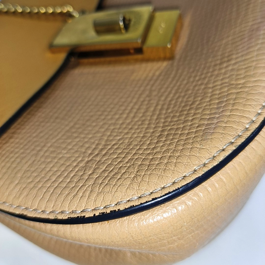 Chloé Drew mini Nude Pink Cowhide Piggy Bag Crossbody Bag Single Shoulder Bag Golden hardware-(SKU)-929848200