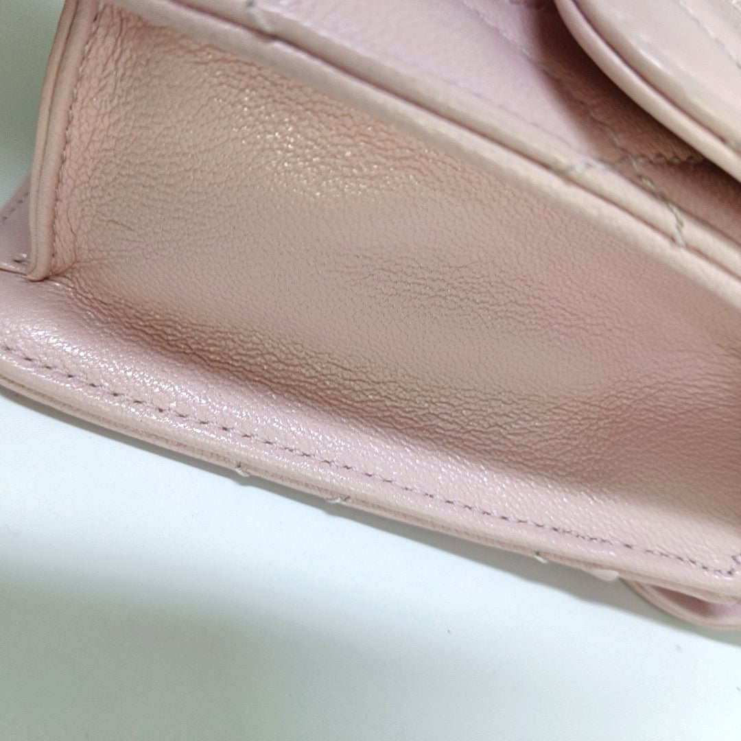 CHANEL BEAUTY LOCK Mini Pink Lamb Calfskin Quilted Crossbody Bag Gold Hardware 22 Clasp-(SKU)-964781570