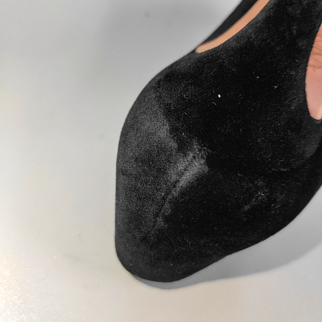 Alexander McQUEEN 37code Summer Black Suede Leather Women's High Heels-(SKU)-13863672