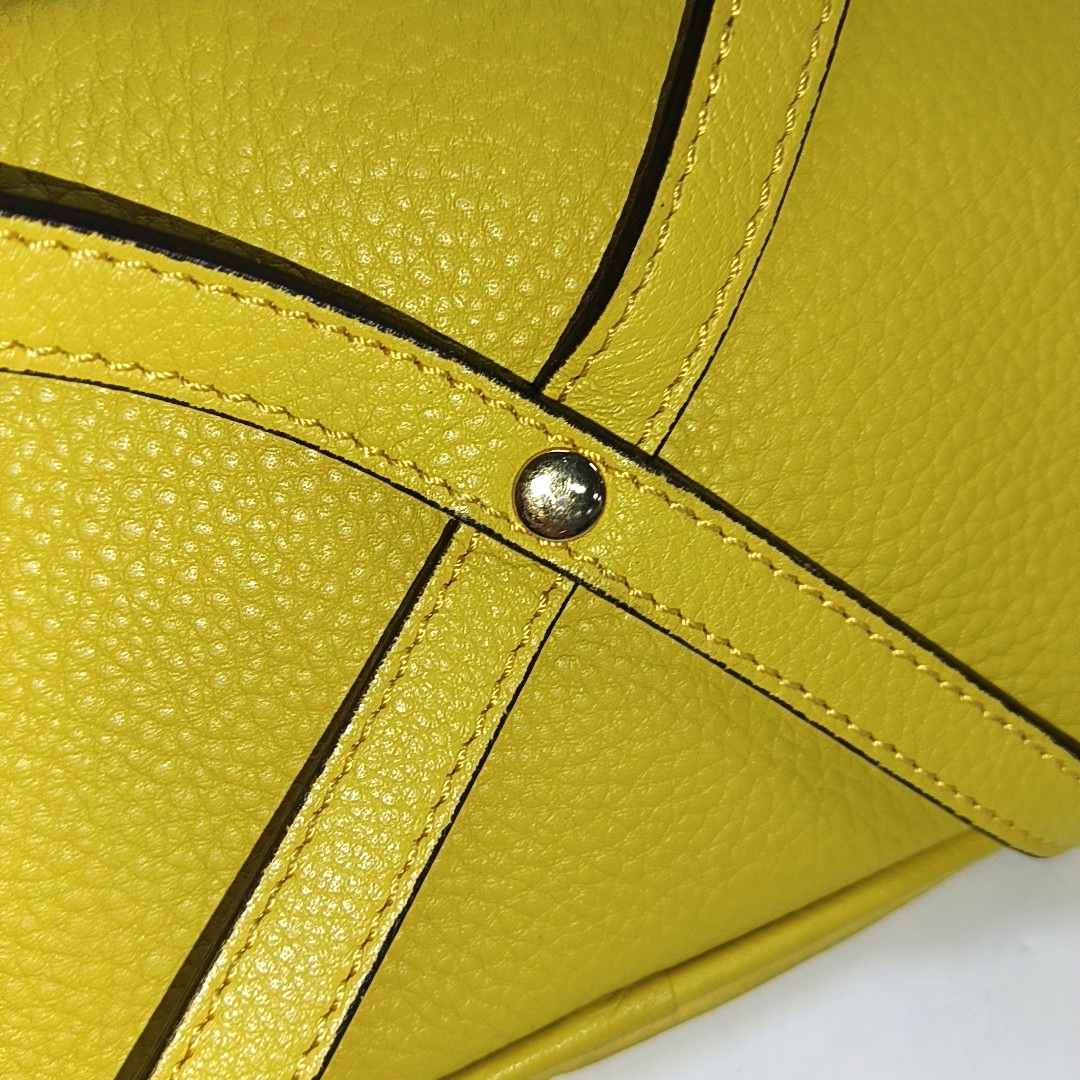 BURBERRY Northfield Yellow Leather Shoulder Bag Tote Golden hardware Removable shoulder strap-(SKU)-14373312