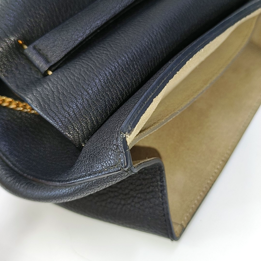 Chloé Drew Medium size Black Cowhide Piglet Bag Crossbody Single Shoulder and Tote Bag Golden hardware-(SKU)-956834462