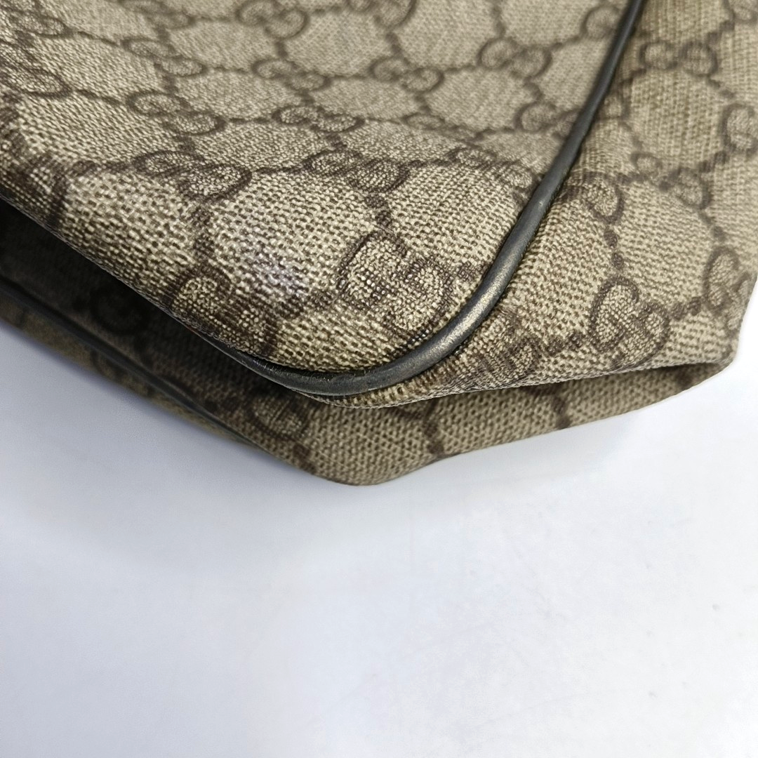 GUCCI Bardot Medium size Beige Coated Canvas Monogram Single Shoulder Bag Handbag Golden hardware-(SKU)-960390668