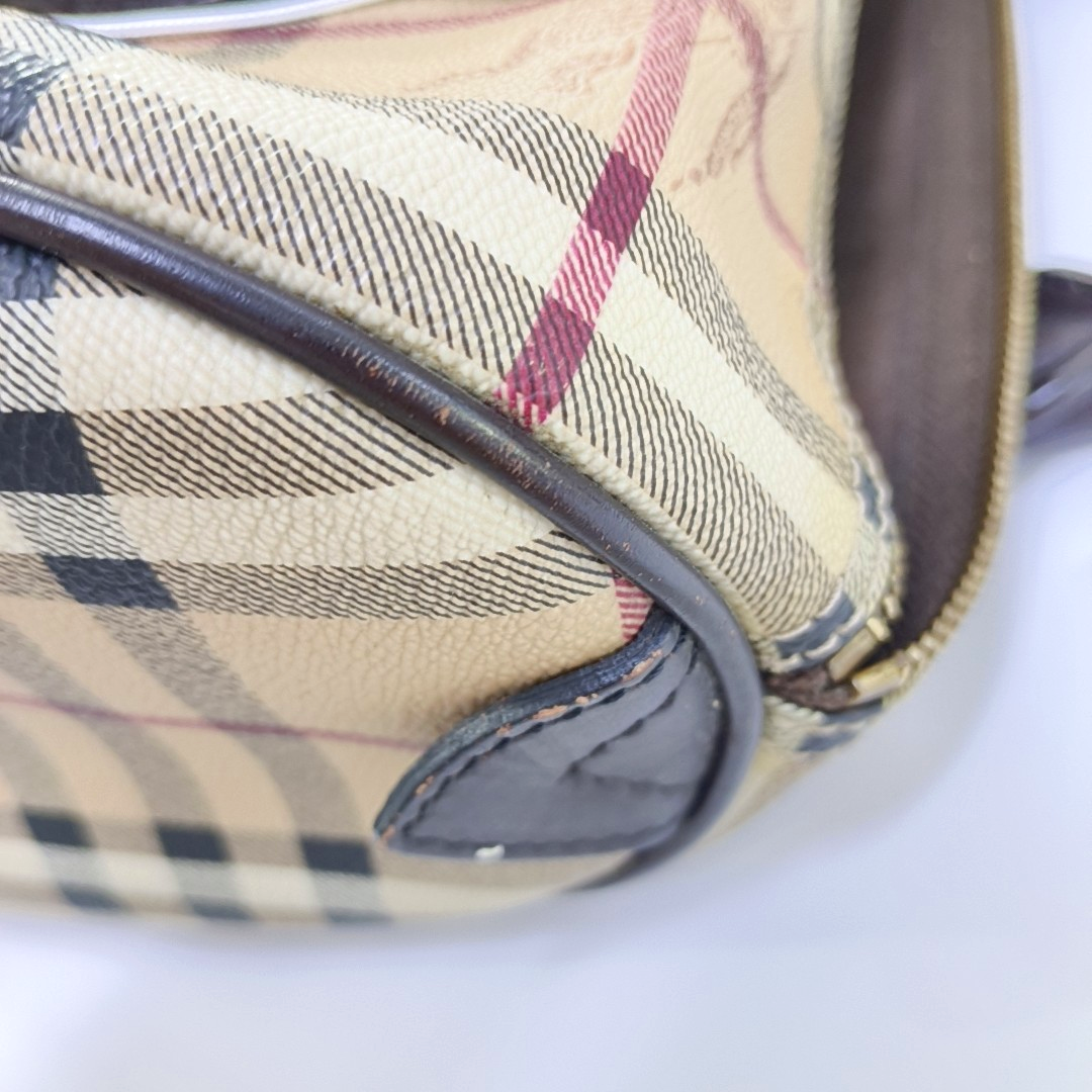 BURBERRY Medium size Khaki Coated Canvas War Horse Grain Handbag Golden hardware-(SKU)-960568597
