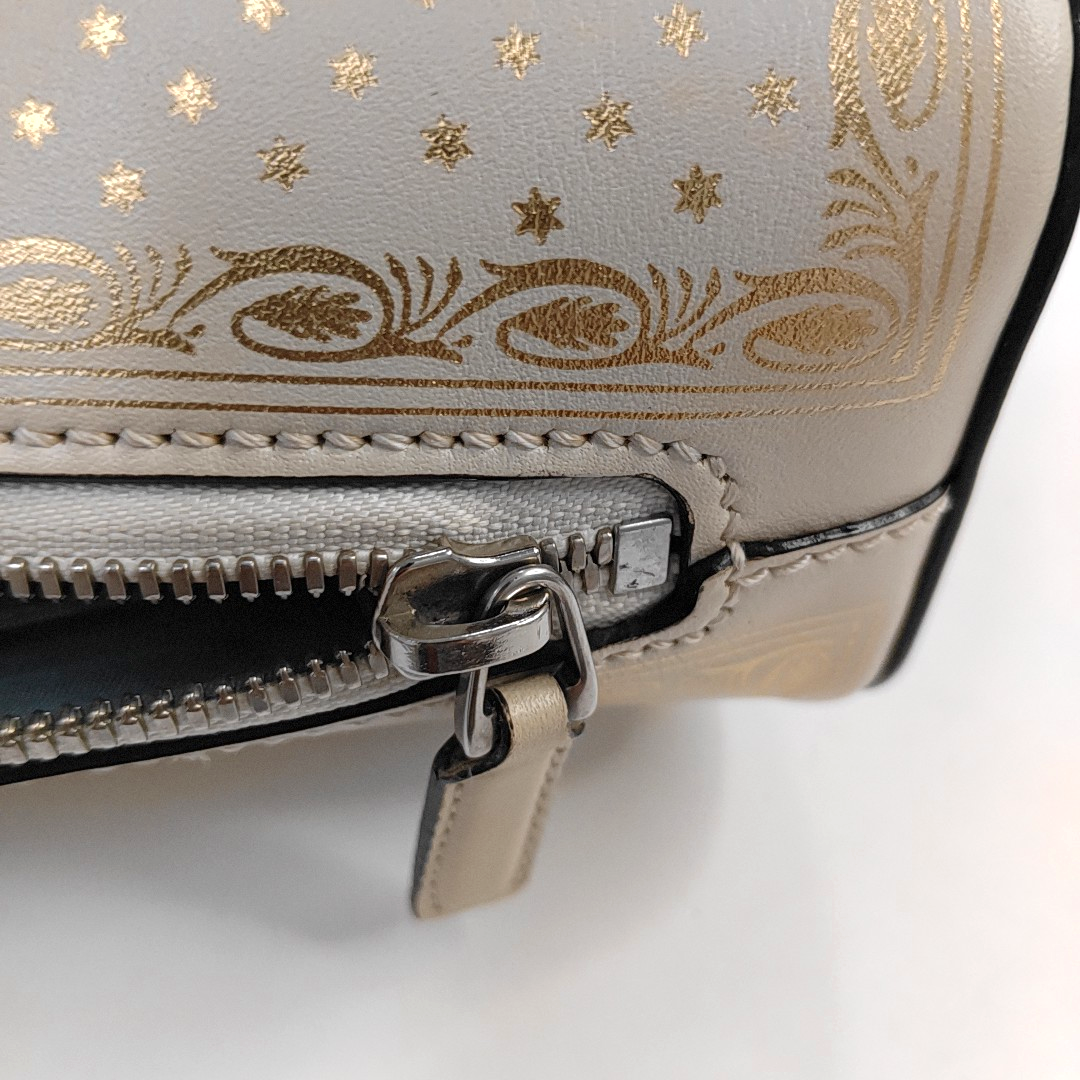 GUCCI Gucci x Sega mini White Cowhide Printed Single Shoulder Bag Crossbody Bag Silver Hardware Removable shoulder strap-(SKU)-956051089