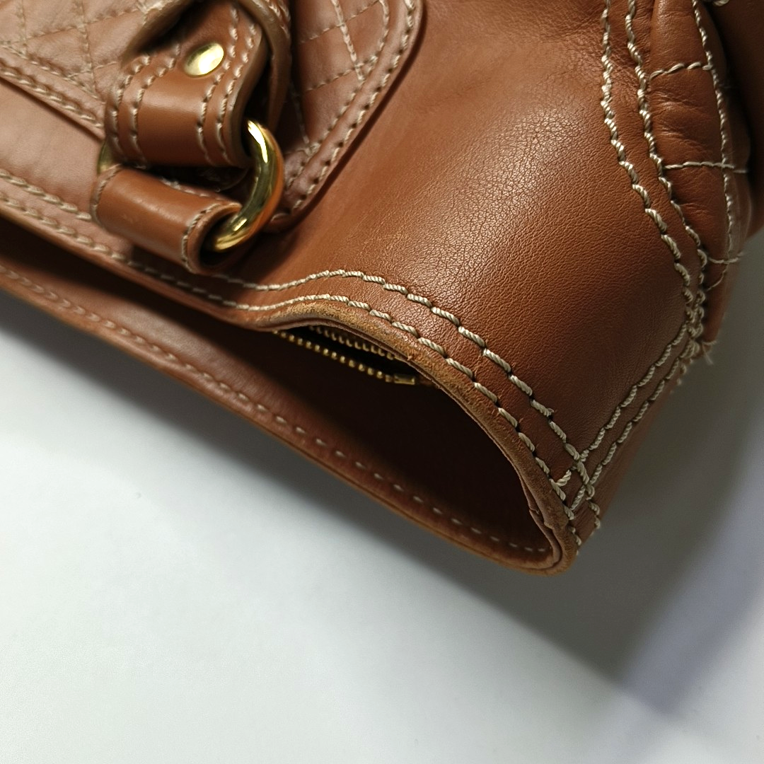 CELINE BOOGIE Medium size Brown Cowhide Handbag Golden hardware-(SKU)-947525770