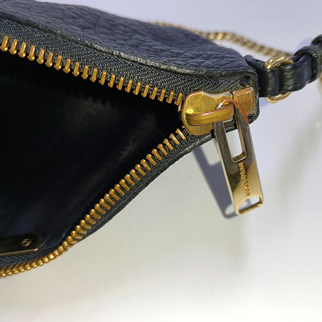 BURBERRY Mildenhall Black Leather Crossbody Bag Single Shoulder Bag Golden hardware-(SKU)-958494726