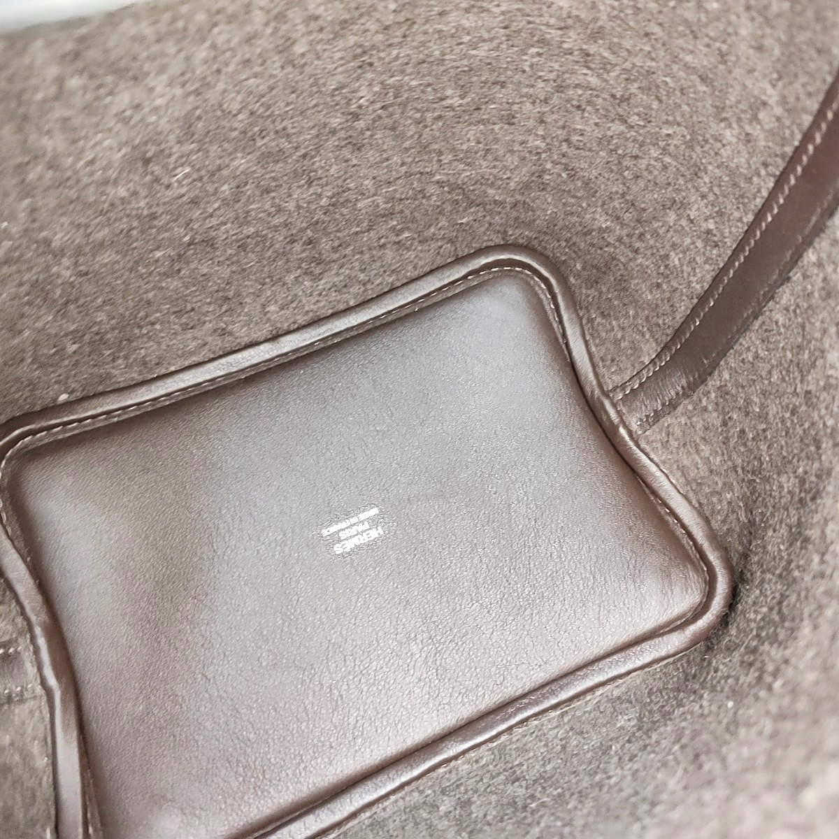 HERMÈS Picotin Lock 18 Taupe Grey Felt Tote Bag with Silver Hardware-(SKU)-934996472