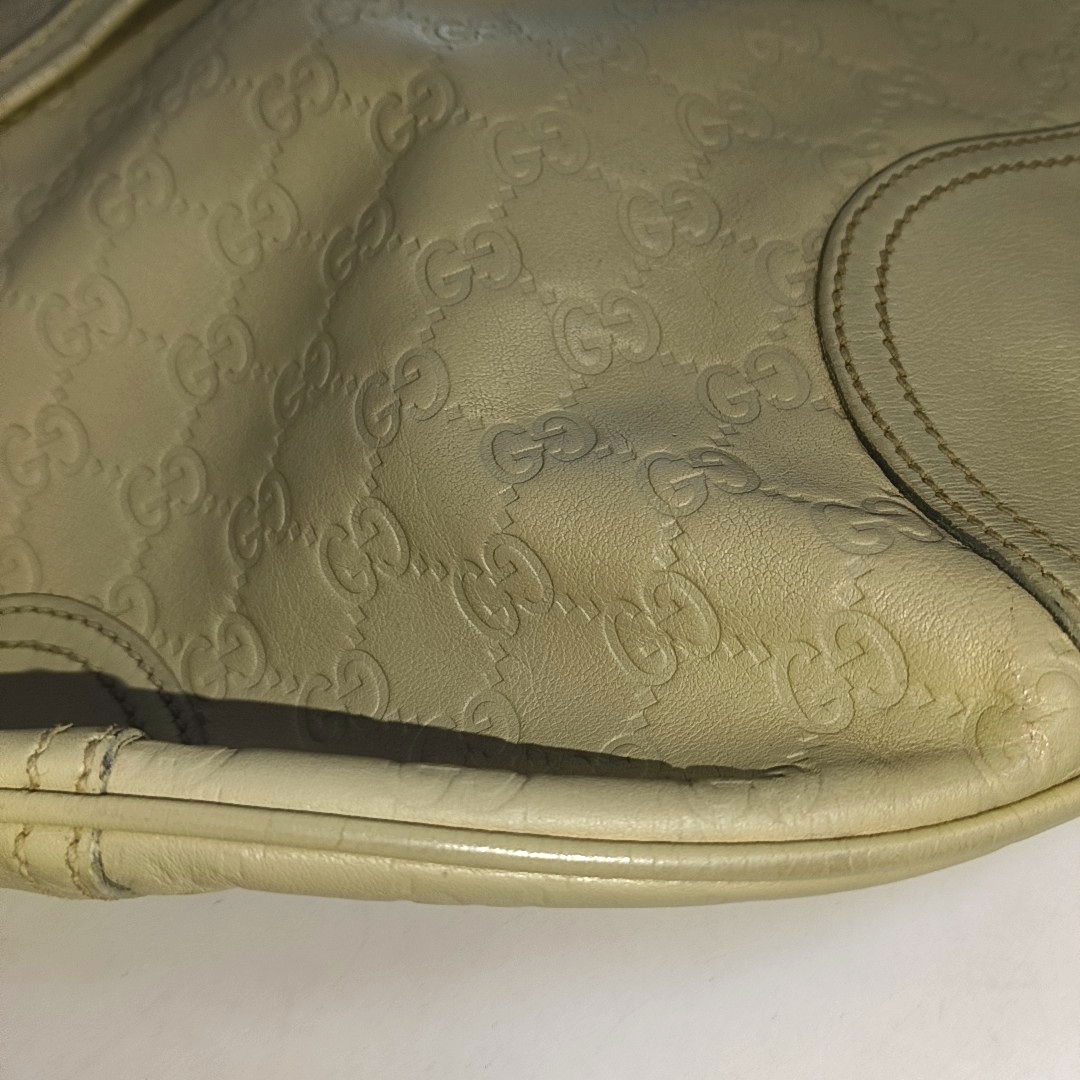 GUCCI Beige cowhide monogram handbag single shoulder bag Golden hardware-(SKU)-937625494