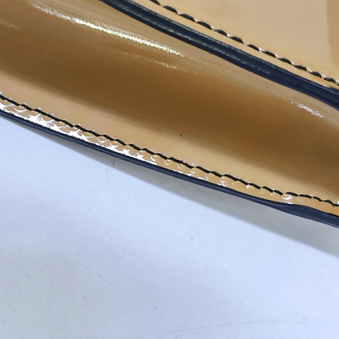 GUCCI Emily Chain Small size Brown Patent Leather Horse Bit Single Shoulder Bag Golden hardware-(SKU)-954647848