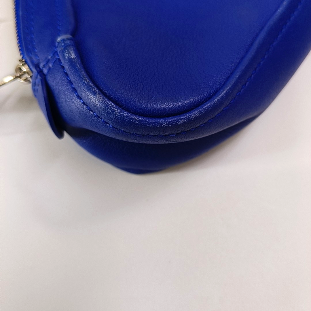 BALENCIAGA Triangle Blue Cowhide Print Clutch Silver Hardware-(SKU)-955687445