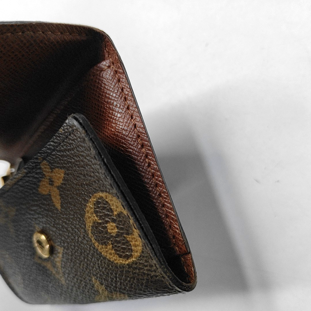 LOUIS VUITTON PORTE MONNAIE Brown Coated Canvas Monogram Key Bag Golden hardware-(SKU)-943902302