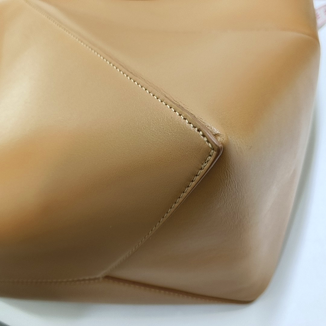 LOEWE Puzzle Fold Large Brown Leather Quilted Shoulder Bag and Tote-(SKU)-957928785