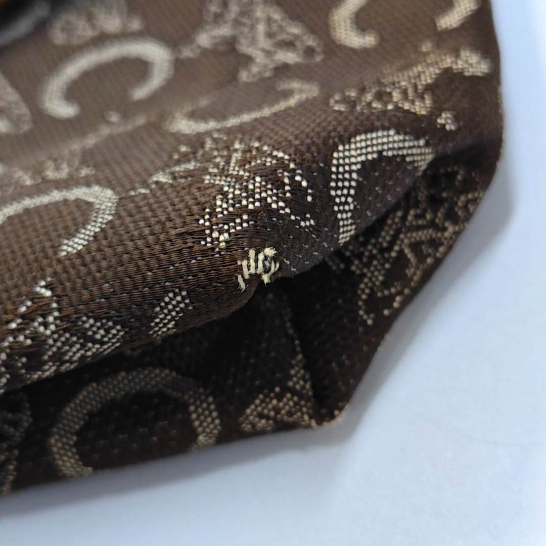 CELINE Brown Canvas Jacquard Clutch Bag Brown Hardware-(SKU)-948094176