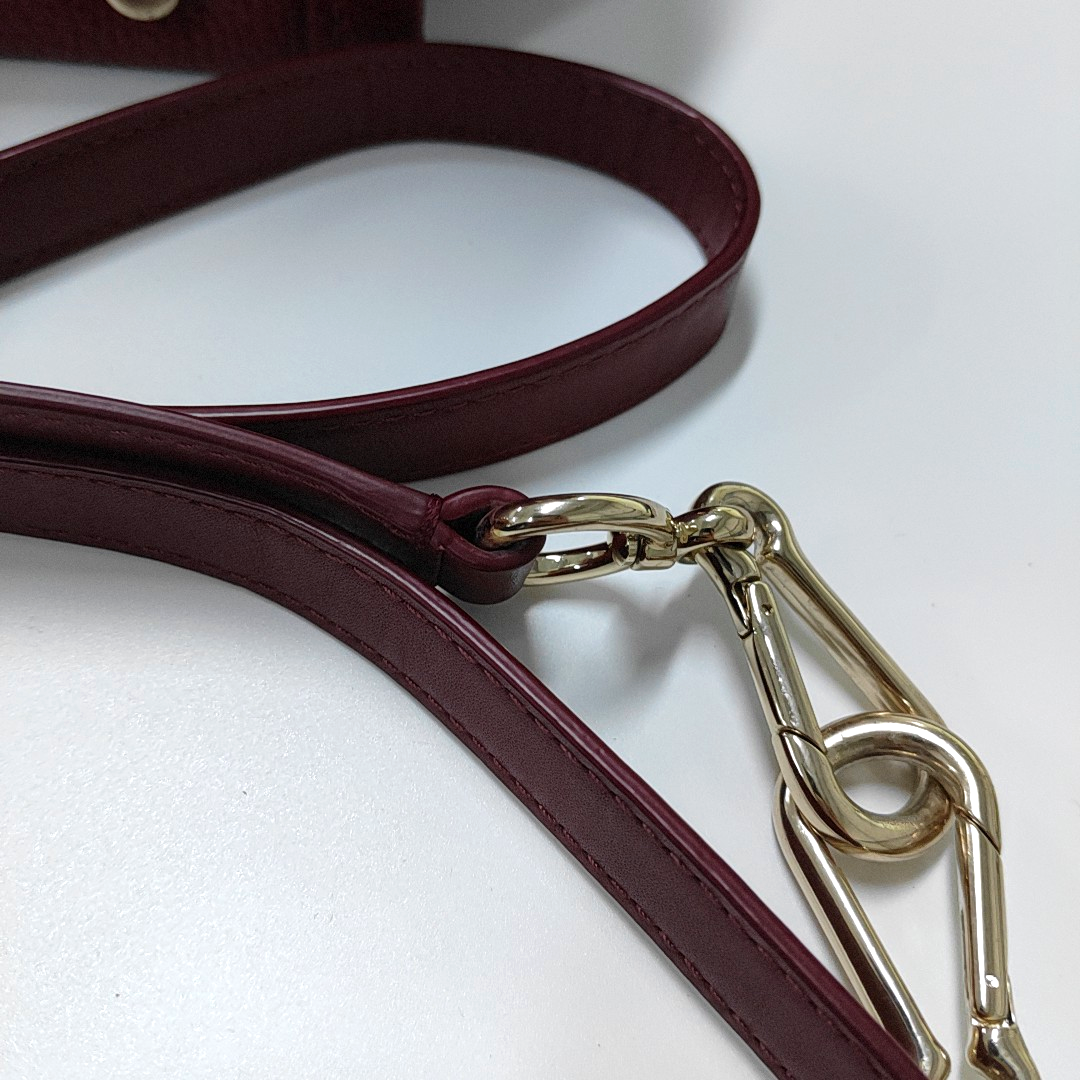 COACH SWAGGER Maroon Cowhide Single Shoulder Bag Handbag Golden hardware Removable shoulder strap-(SKU)-934444817