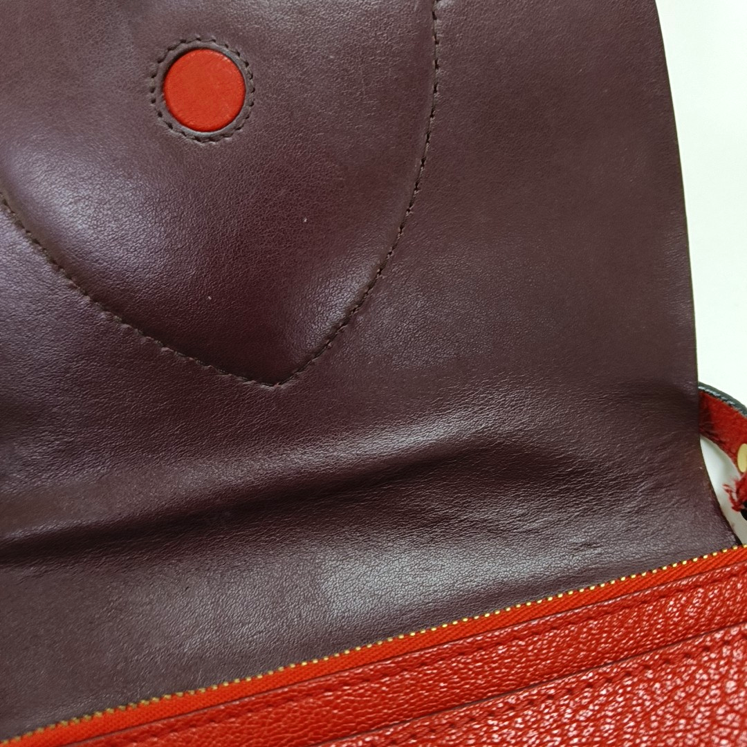 BURBERRY Square Stone Orange Red Cowhide Single Shoulder Bag, Crossbody Golden hardware Removable shoulder strap-(SKU)-959196582