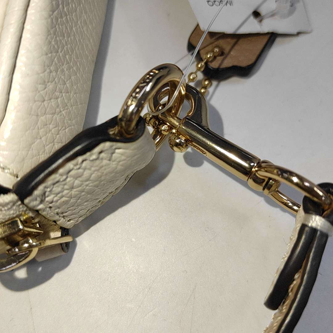 COACH NOLITA White Leather Carriage Single Shoulder Handbag Tote Bag Golden hardware-(SKU)-935756200
