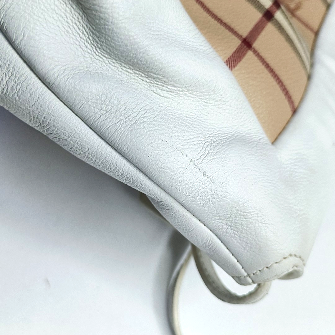 BURBERRY Khaki Coated Canvas Warhorse Plaid Crossbody Shoulder Bag Golden hardware-(SKU)-954930104