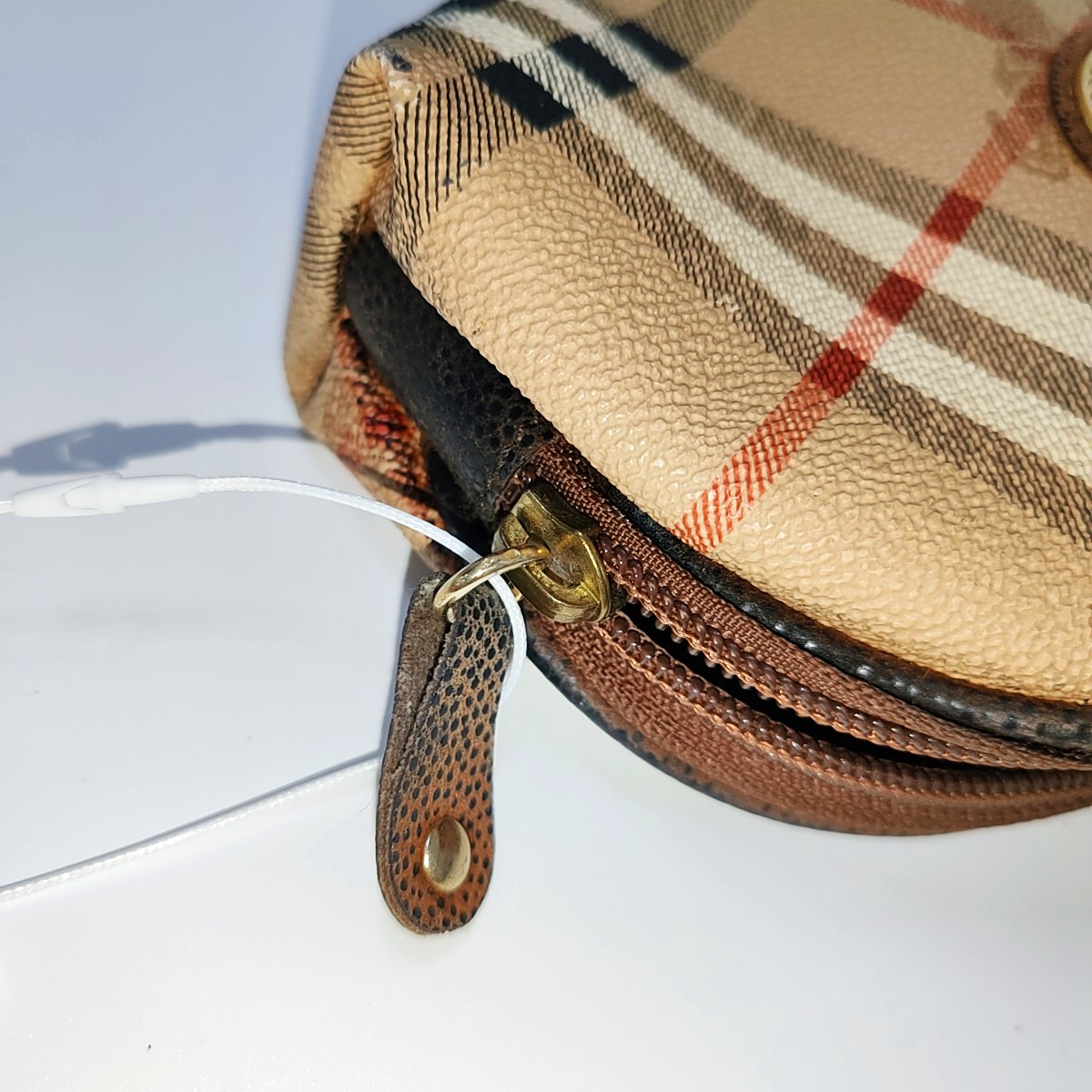 BURBERRY Brown Coated Canvas Warhorse Grain Handbag Handbag Single Shoulder Bag Golden hardware-(SKU)-945832209