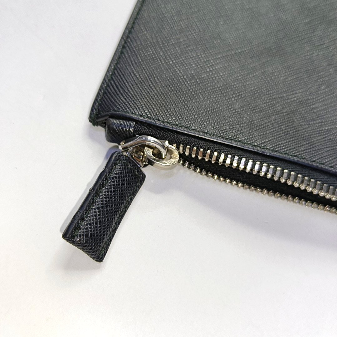 PRADA Black Cowhide Logo Monogram Handbag Silver Hardware-(SKU)-955758933