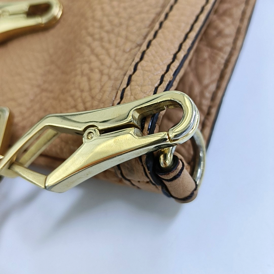 BURBERRY Khaki cowhide single shoulder bag Golden hardware Removable shoulder strap-(SKU)-953631623