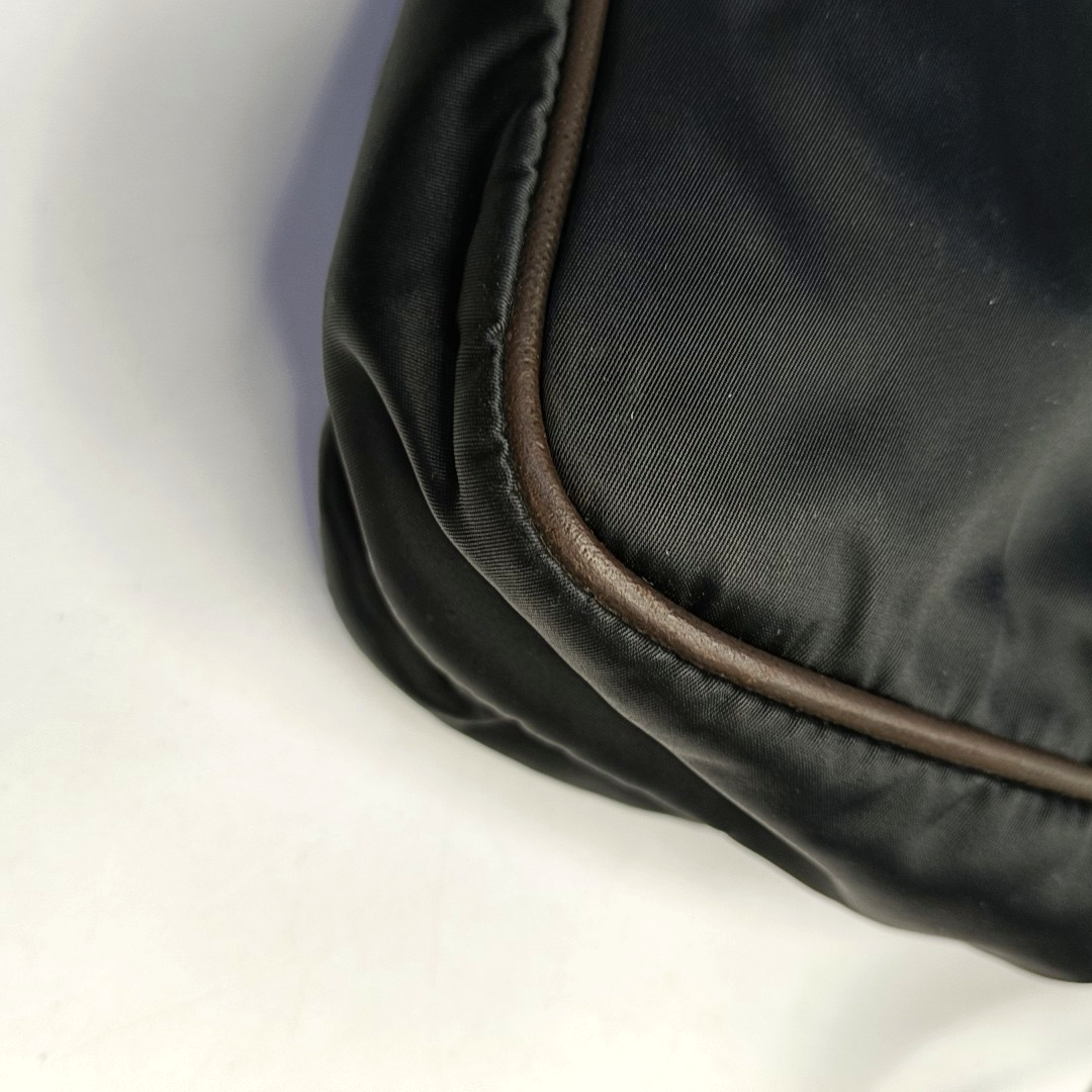 PRADA Black fabric crossbody bag shoulder bag Silver Hardware-(SKU)-953382734