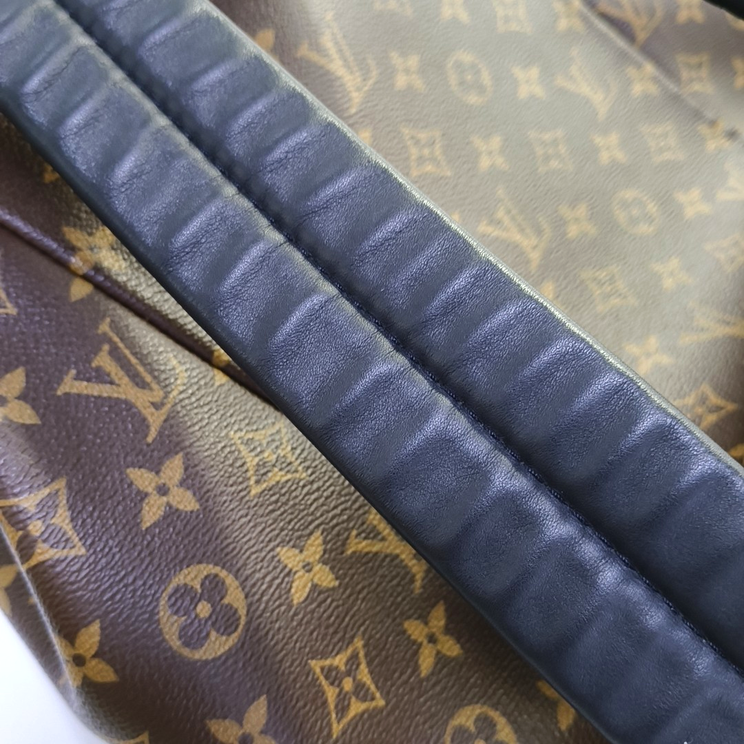LOUIS VUITTON ZACK Medium Brown Coated Canvas Monogram Backpack Tote Bag Silver Hardware-(SKU)-965082946