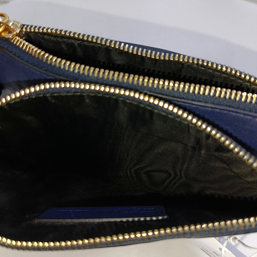 Alexander McQUEEN Dark Blue Sheepskin Handbag Golden hardware-(SKU)-951614903