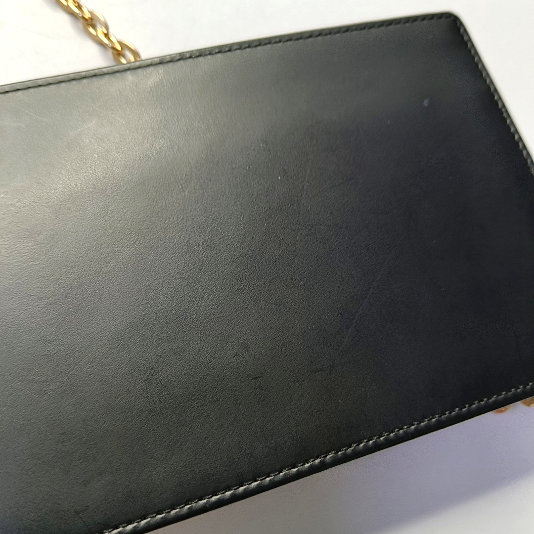 BURBERRY Black Cowhide Clutch Golden hardware-(SKU)-948083814