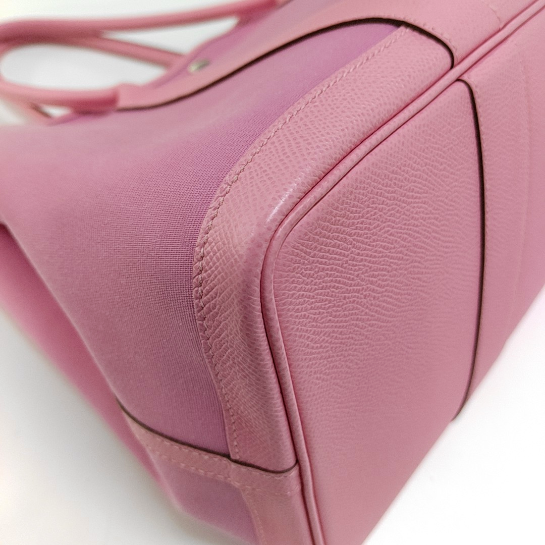 HERMÈS Garden Party 36 Mallow Purple Canvas Garden Bag with Silver Hardware-(SKU)-953624546