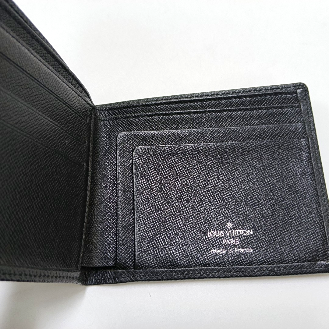 LOUIS VUITTON AMERIGO Black Cowhide Wallet Silver Hardware-(SKU)-956110152