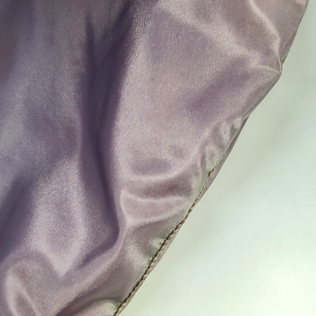 PRADA Tote bag Lavender Nylon Logo Tote Bag Single Shoulder Bag Silver Hardware-(SKU)-13802237